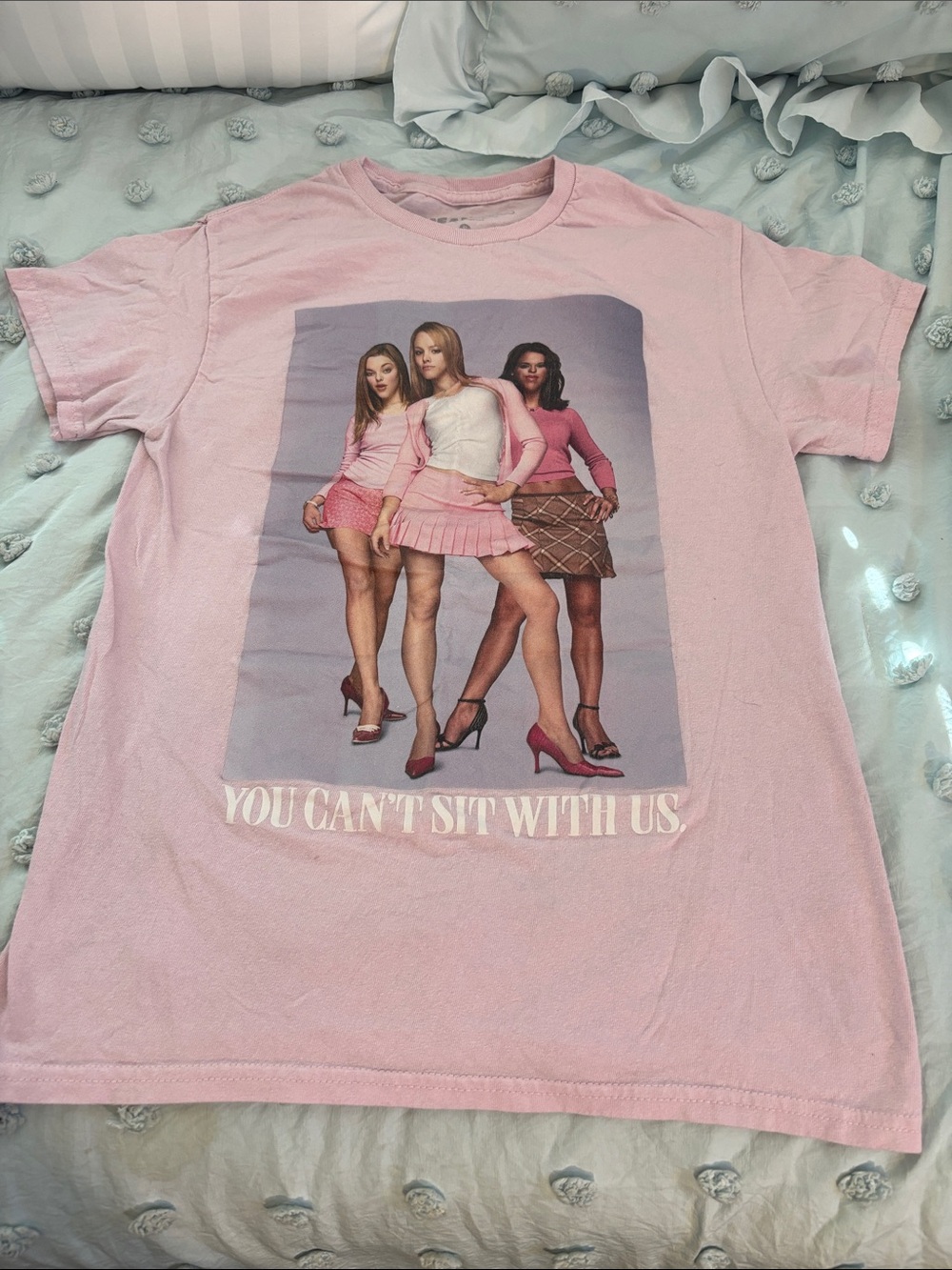 Pink Short Sleeve Graphic Tee - "You Can't Sit With Us"